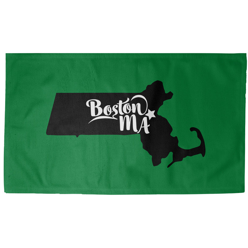 Tapis de boston sports zone green, Rectangle 3 pi x 5 pi, Non