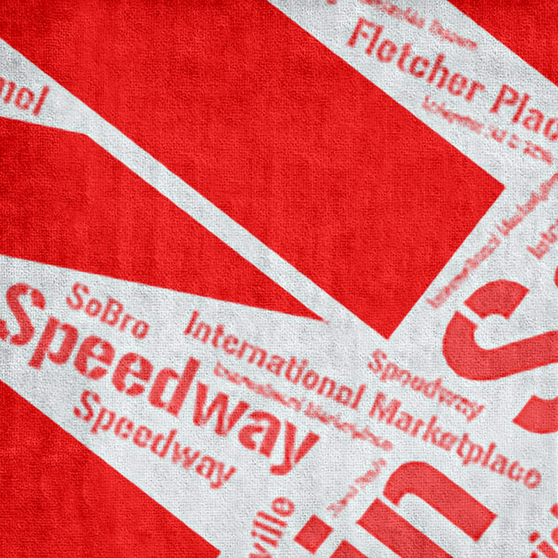 Bath Towel, Red, Poly/Cotton, Indianapolis