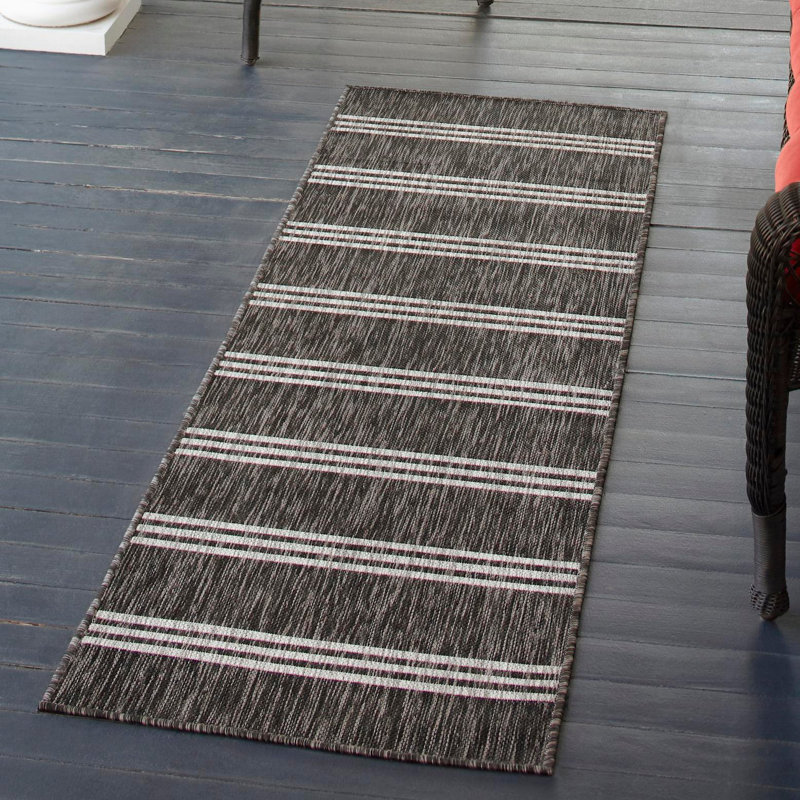 Tapis intérieur / extérieur Jill Zarin Anguilla, Tapis de couloir 2 pi x 7 pi 1 po