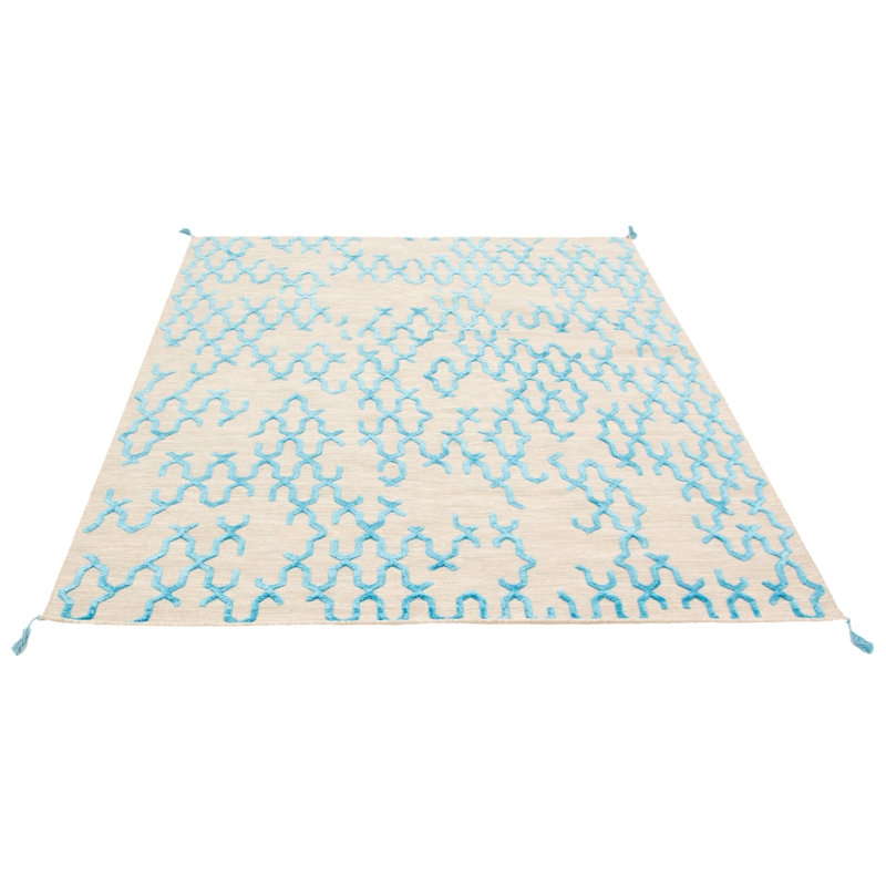 Tapis kaki clair à tissage plat Olszewski