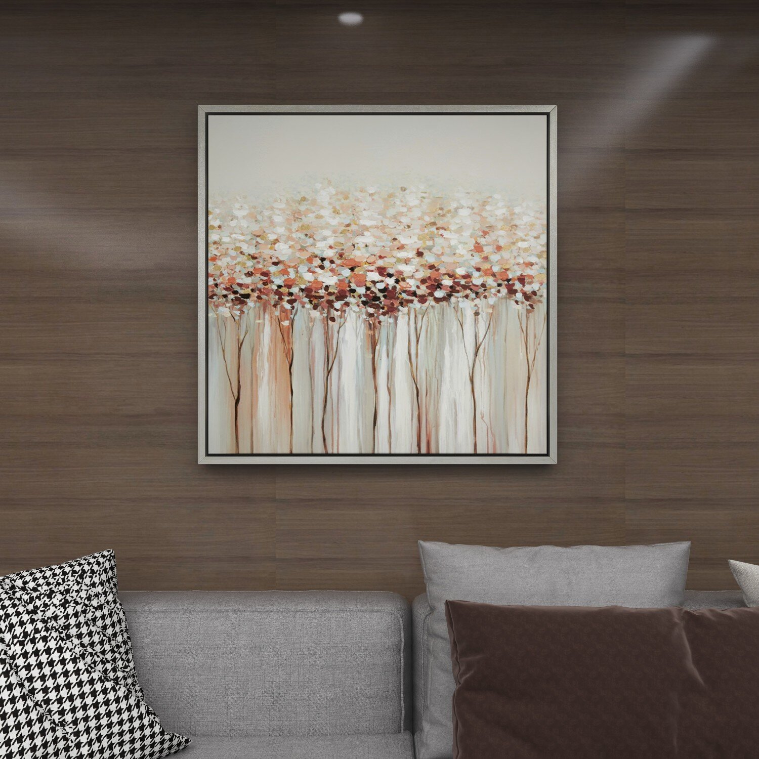 Latitude Run® Large Contemporary Abstract Flower Painting Framed On Canvas  Painting Wayfair