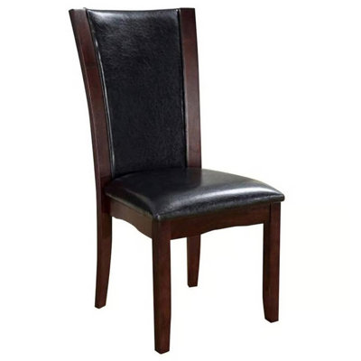 Modern 2Pcs Side Chair For Dining Room, Dark Cherry Brown , Solid Wood Chairs, Contemporary Style, Construction