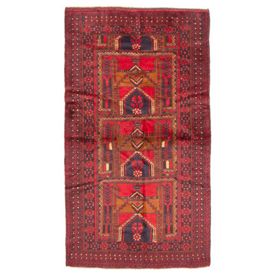 Rizbaft Red Rug 3'4" x 6'0"
