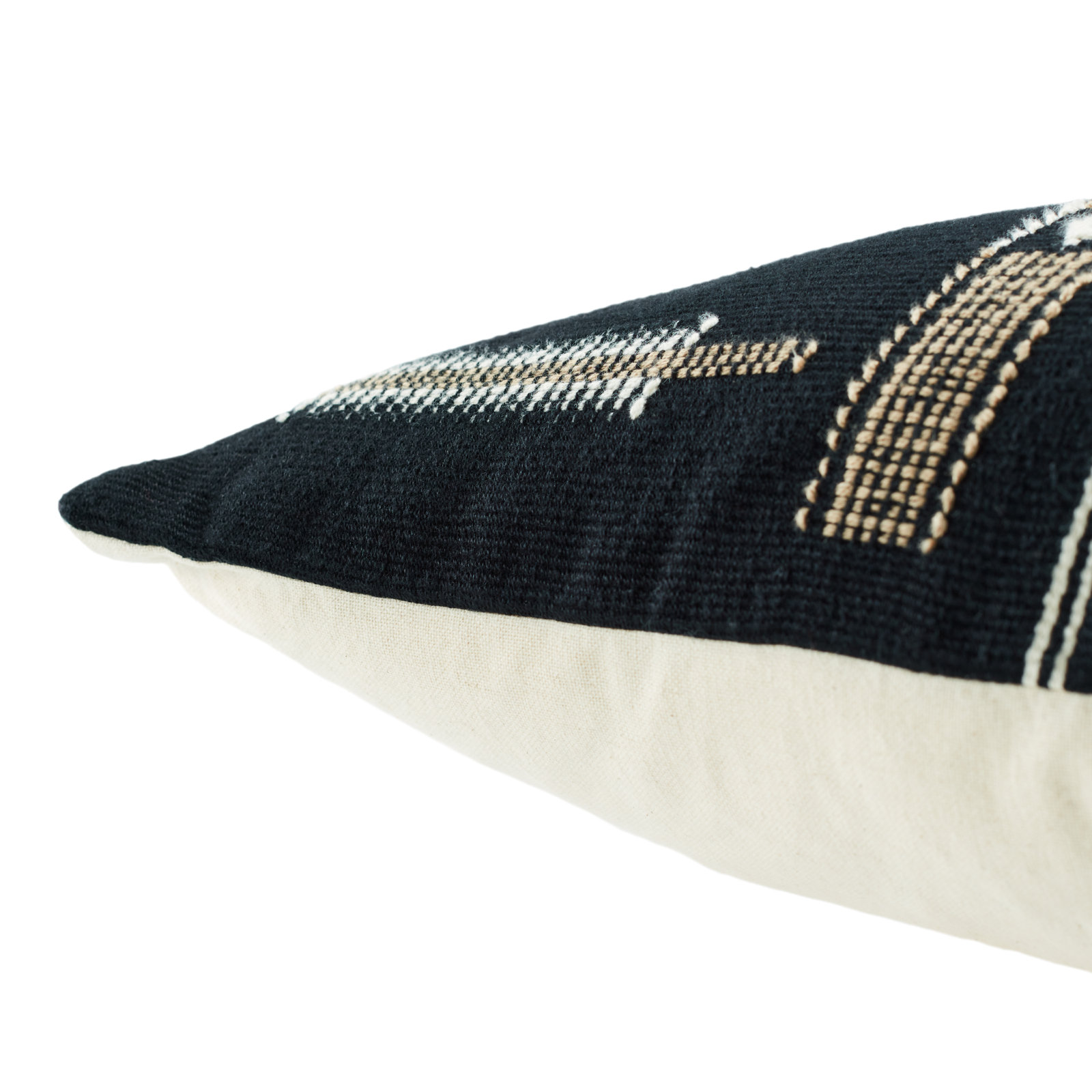 Erickson Embroidered Cotton Throw Pillow, Pillow Cover Only - No Insert, Black
