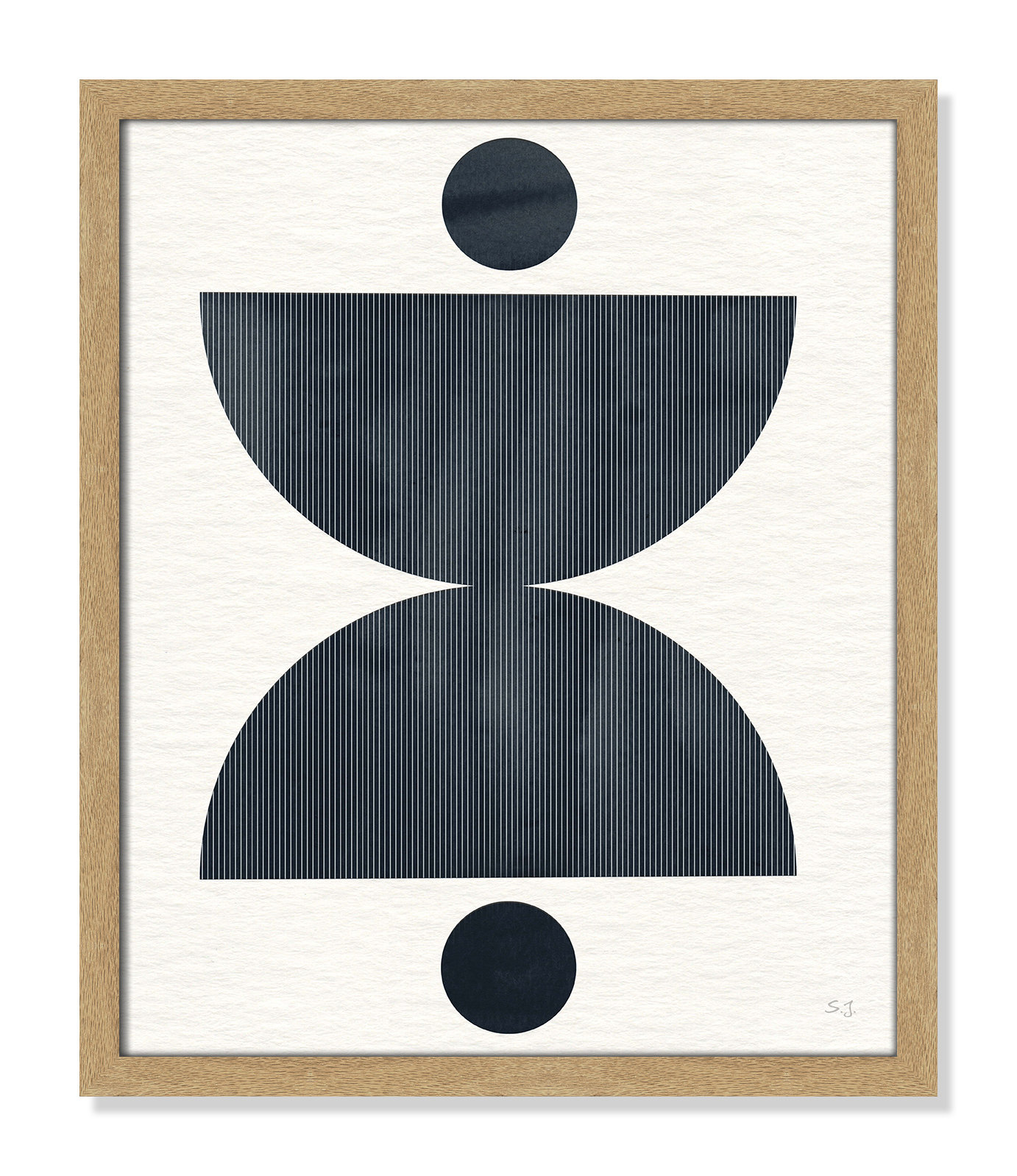 Eclipse II Print by Susan Jill, 19" H x 16" W x 0.75" D, Natural Framed