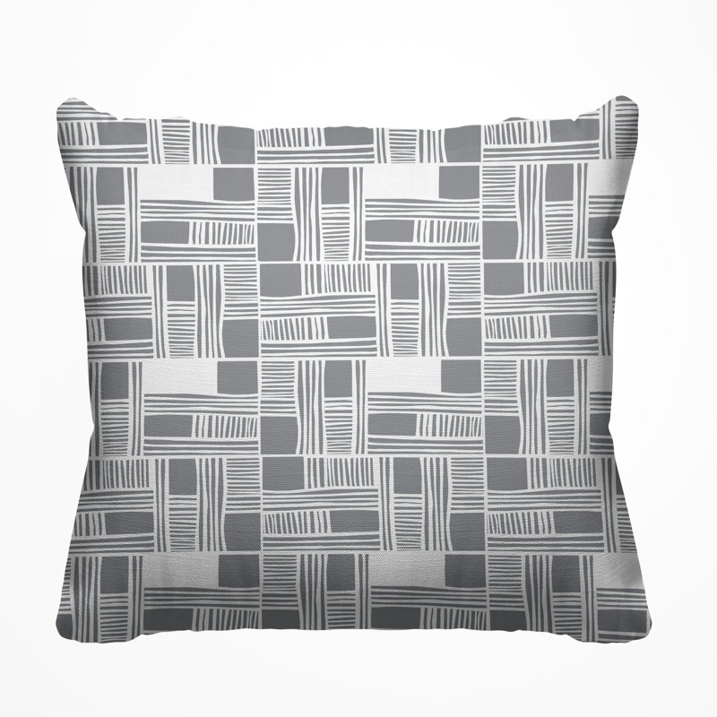 Housse et insert de coussin intérieur / extérieur Kapri, 19 po x 19 po, gris, Carré