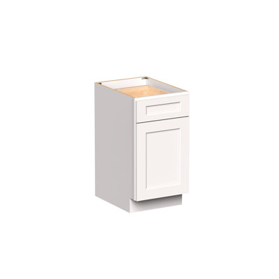 DL Cabinetry (Ready-To-Assemble) Shaker Style 09-21" Base Cabinet W18" x H34.5" x D24" - White Shaker