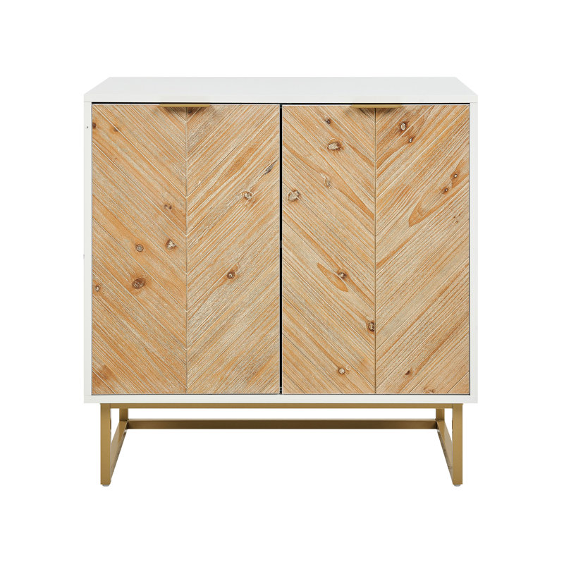 Schoenberg 80cm Sideboard, Light Wood/White