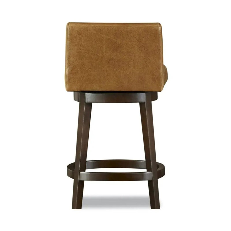 Upholstered Stool with Solid Wood Frame, Ashton