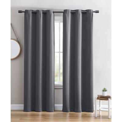  Panneau de rideau simple 1 pièce uni avec œillets
