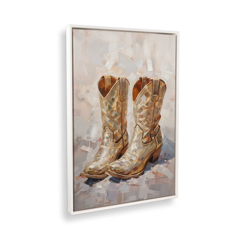 «Cowboy Essentials in Tan I», reproduction sur toile, H 18,75 po x l 12,75 po, Blanc opaque
