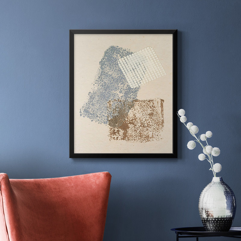 Toile encadrée de qualité supérieure embellie Scrim I - prête à être accrochée, H 24 po x l 20 po, Noir