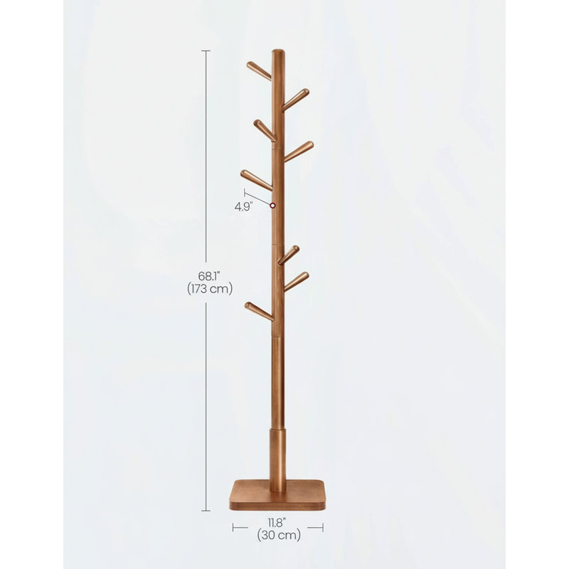 Freestanding 8 - Hook Coat Rack