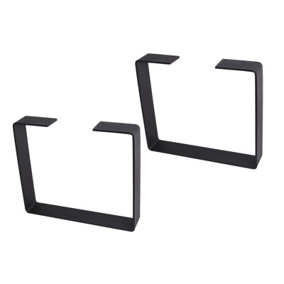 2pcs X12"coffee Table Legs,u Shaped Heavy Duty Solid Steel Table Legs,cabinet Legs,sofa Legs,black