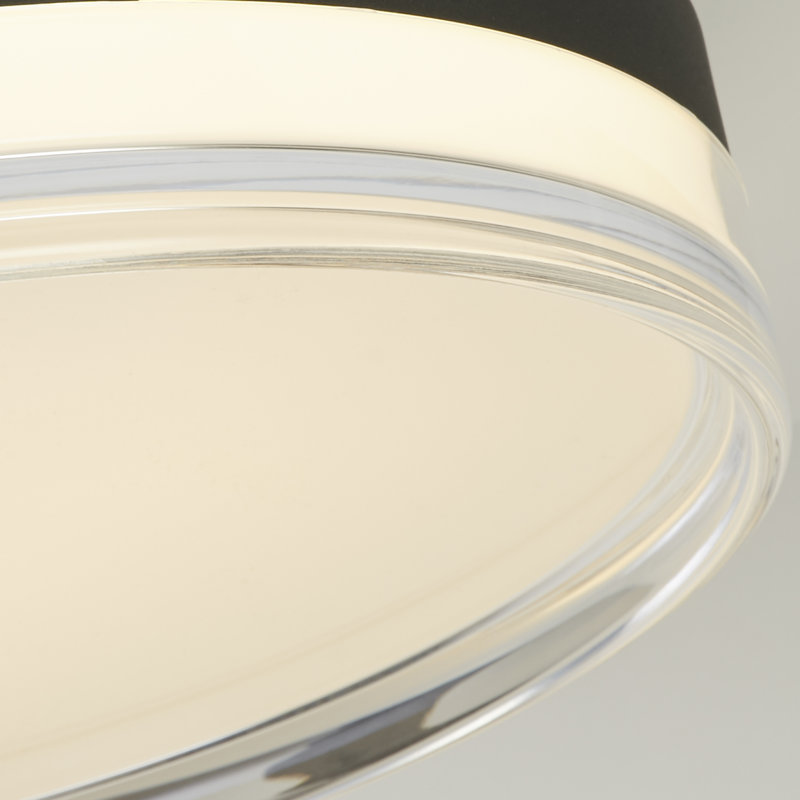 Bacquie Acrylic LED Flush Mount, Black, 8.50cm H x 30cm W x 30cm D