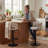 Modern Woven Beige Fabric Tufted Back Swivel Bar Stools With Adjustable Height Black Metal Base And Footrest Stylish Stools For Kitchen Counter Breakfast Bar Or Home Bar, Set Of 2-2024881640-2020868913