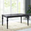 Table rectangulaire en bois délavé foncé, 4 chaises confortables, banc de conception urbaine et fauteuil-820141676-820141675