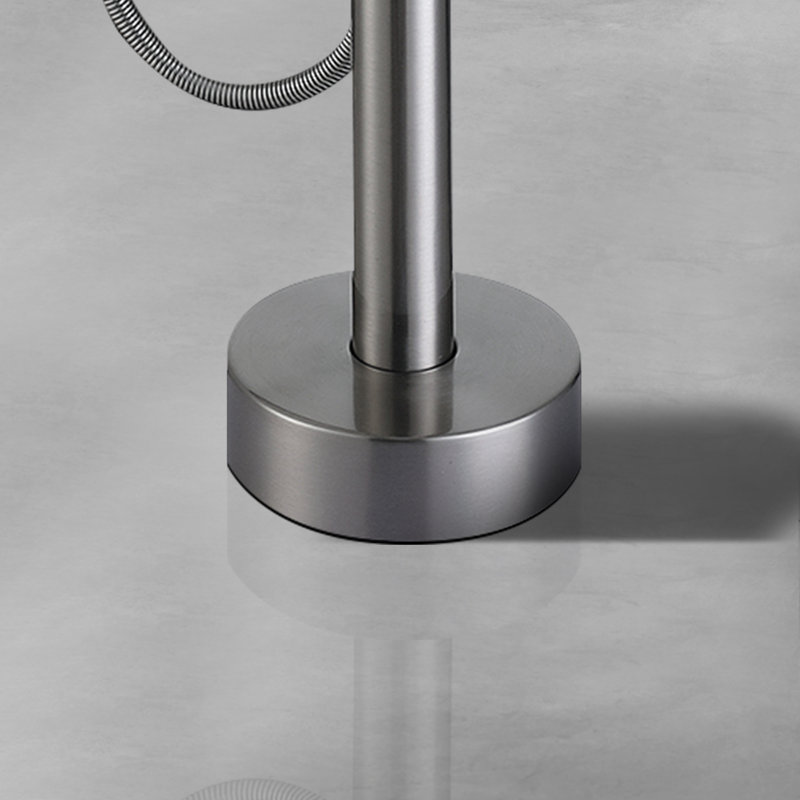 Robinet de baignoire autoportant à poignée simple 44 7/8 po avec douche à main 44, Nickel brossé