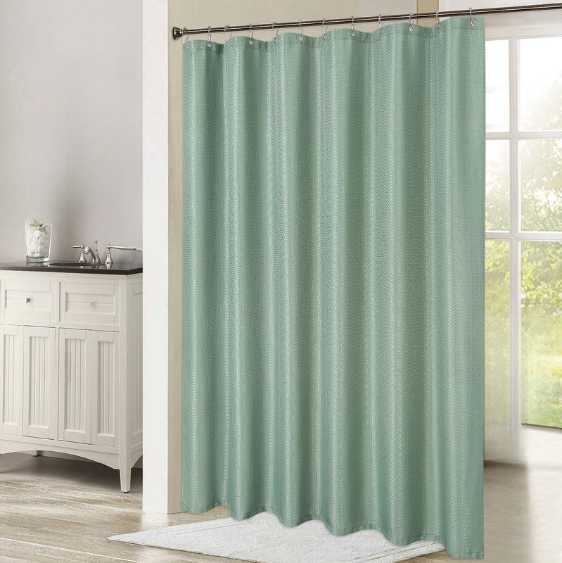 Reachel Polyester Shower Curtain, 182cm H x 182cm W, Khaki