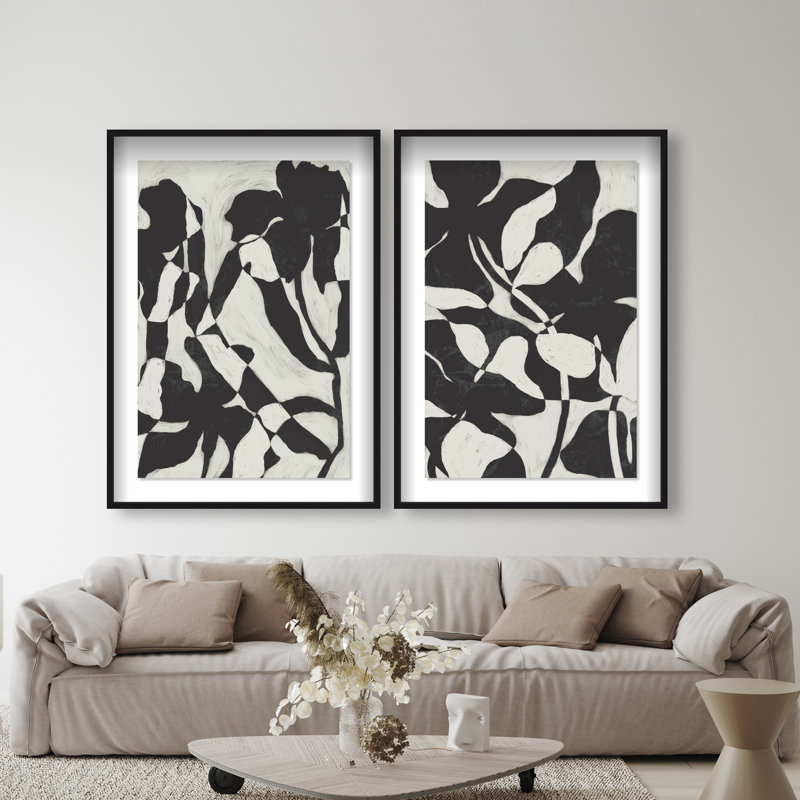 Contrast Nature Set Set by Oliver Gal, 93"H x 63"W, Black Shadowbox