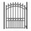 Barrière d'allée coulissante en acier avec barrière pour piétons - style LONDRES-531879524