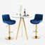 Ensemble de salle à manger 3 pièces à hauteur réglable avec tabouret de bar et tabouret de bar (ensemble de 3)-1116165172-1116165174