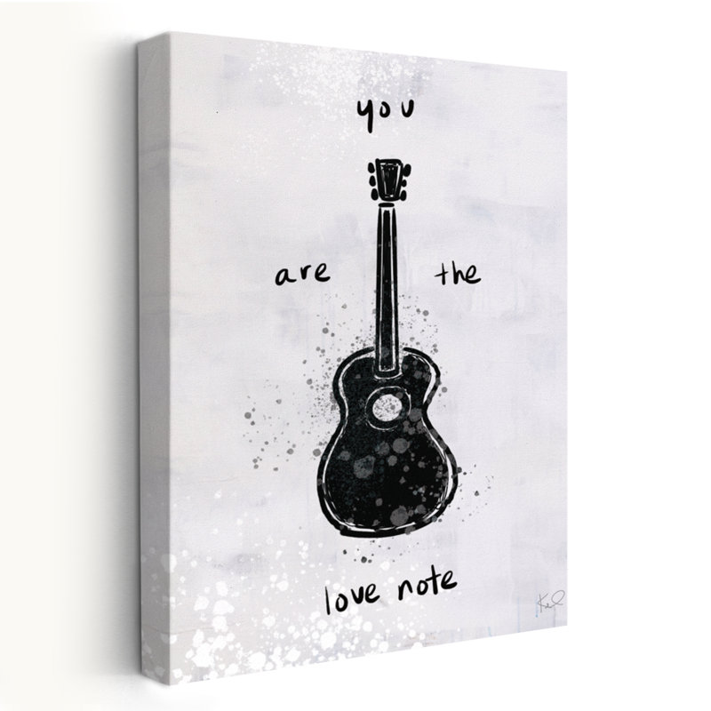Turn It Up VII - Guitare acoustique noir, gris, art, H 24 po x l 16 po