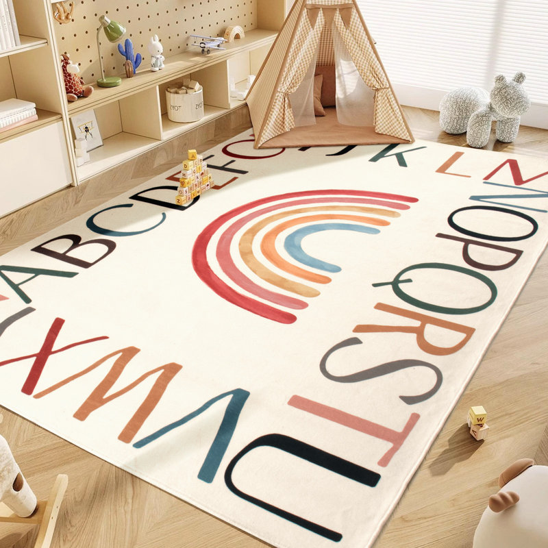 Tapis de jeu Rainbow Classroom, Rectangle 5 pi x 7 pi