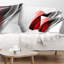 3D 3D rose argenté lignes verticales - coussin imprimé abstrait