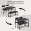 Ensemble de salle à manger Tamajah 4 pièces pour 4 personnes avec table rembourrée, banc, 2 chaises et étagères de rangement-1625321841