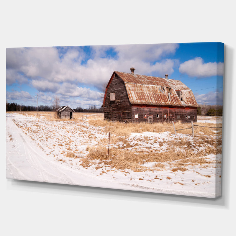 " Farm Field Barn Ranch " Print, 16" H x 32" W x 1" D