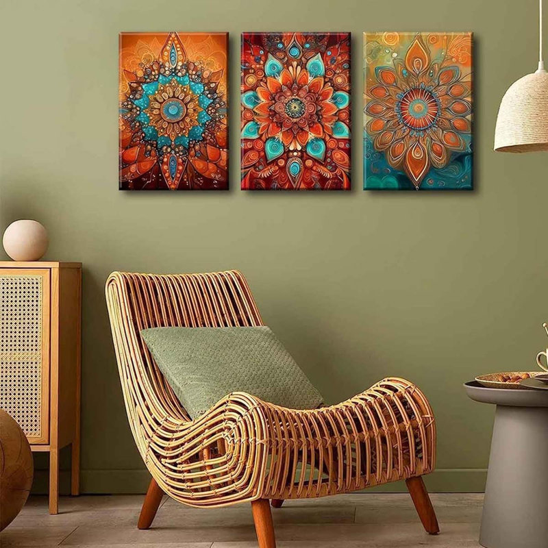 3 Piece Wrapped Canvas Print, 60 cm H x 40 cm W