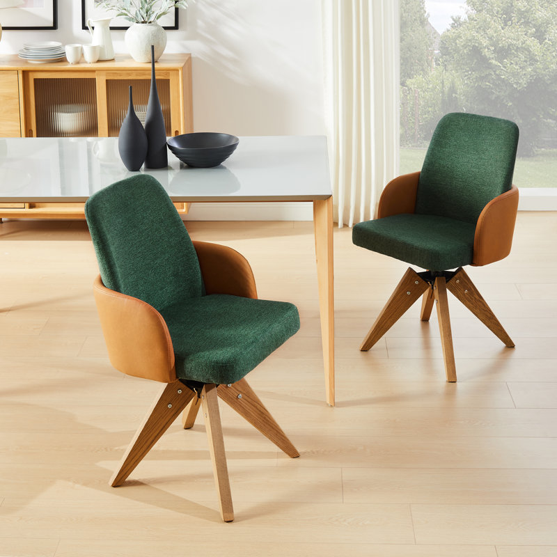 Pivot large de 21,26 po Jolenna, Mélange de lin vert