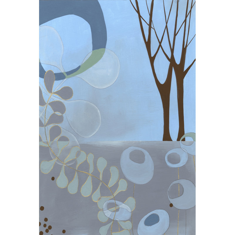 Nouveau Floral Design II - Wrapped Canvas Painting, 30cm H x 20cm W