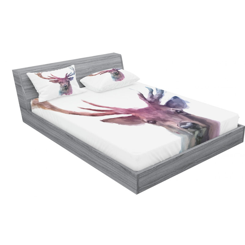 Microfiber Sheet Set, Queen Sheet Set with Fitted Sheet