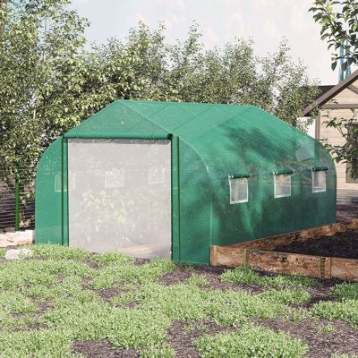 Ahmyra 14.5 Ft W x 8.5 Ft D Hobby Greenhouse