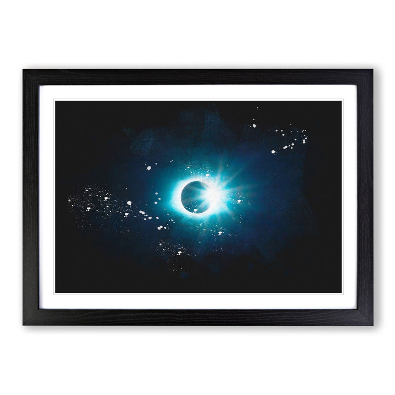 The Moon Passing the Sun - Picture Frame Graphic Art Print, Black Framed, 45cm H x 63cm W x 2cm D