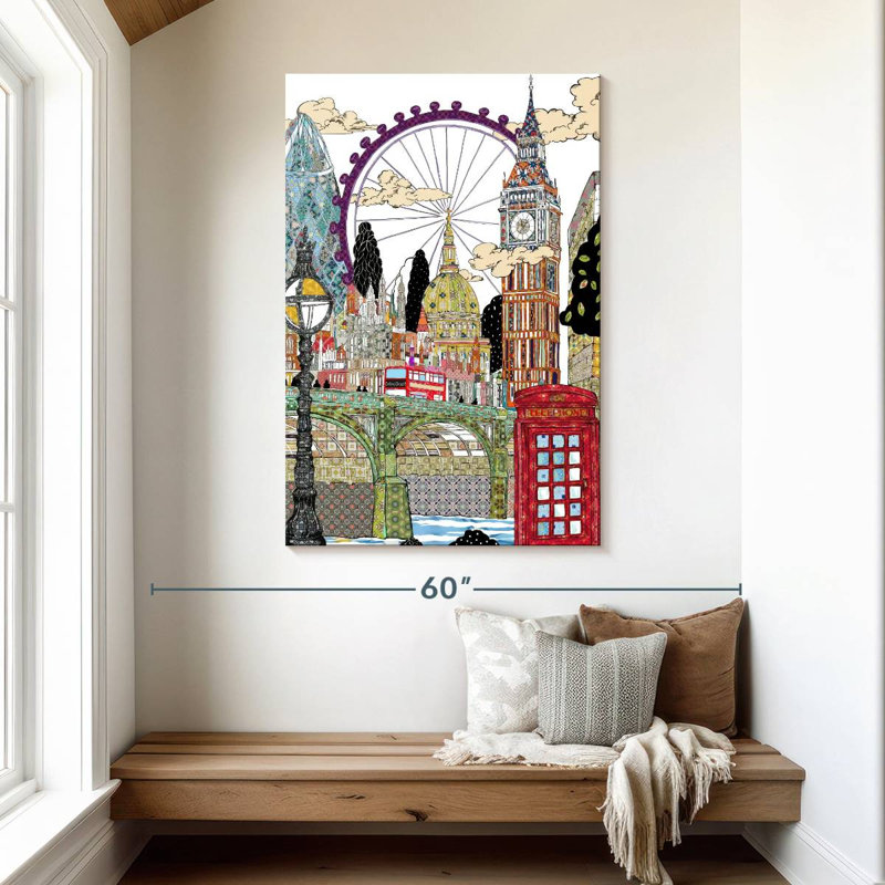 Aime Patchwork London, 48" H x 32" W