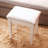 Vanity Stool Makeup Bench Dressing Stool with Cushion and Solid Legs,White-111467547