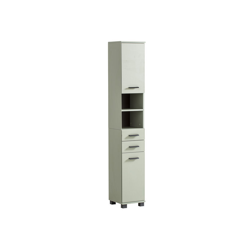 Hafley Bathroom Cabinet, Pistachio/Matte Black