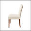 Ensemble de 2 chaises de salle à manger contemporaines rembourrées, crème, parfaites pour le confort et le style dans les salles à manger modernes
