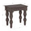 Table d'appoint en bois massif Braydan avec pieds tournés à la main - Brun café-123297920