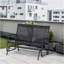 Fauteuil berçant et oscillant en osier pour 2 personnes Outsunny Patio
