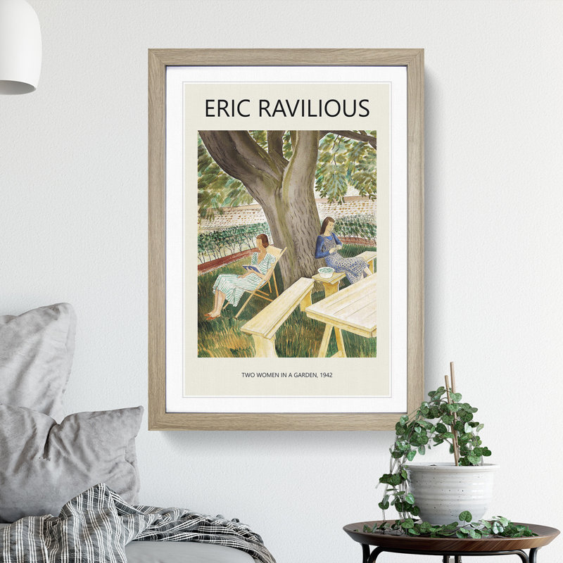 Resting by Eric Ravilious - Picture Frame Graphic Art, 36cm H x 27cm W x 2cm D