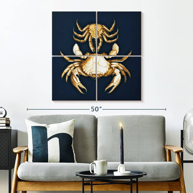 Brampt Crabs Navy, 32'' H x 32'' W