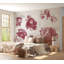 Papier peint floral - Jardin des souvenirs - rouge-1408242112