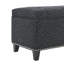 Repose-pieds de rangement de 47,5 po, banc de rangement avec charnière de sécurité, repose-pieds capitonné en lin pour le salon, le vestibule, le couloir, le repose-pieds, soutien 500 lb - noir