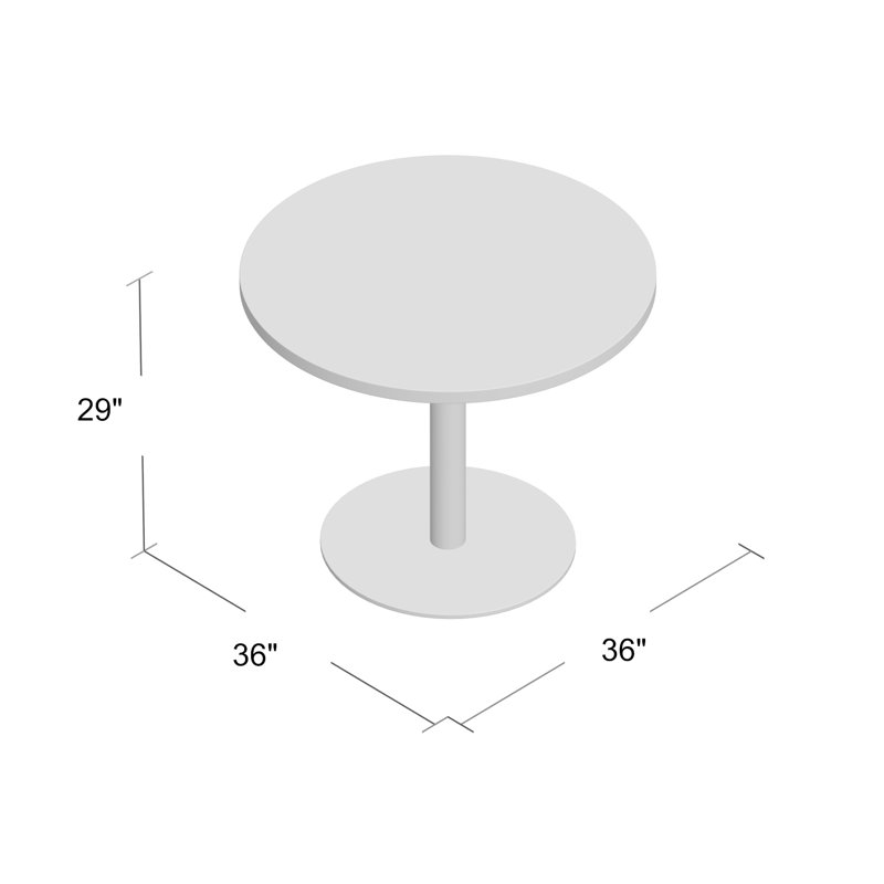 table bistro pierre/béton Caspian, 36" L x 36" L