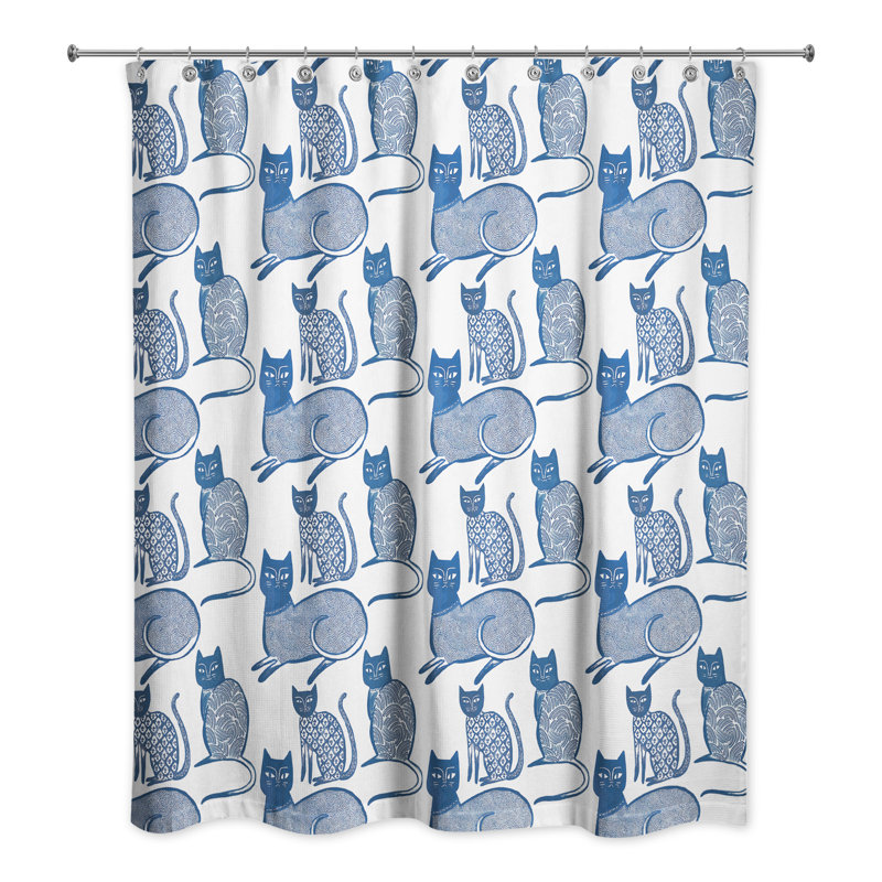 Ensemble de rideau de douche à imprimé animal + crochets