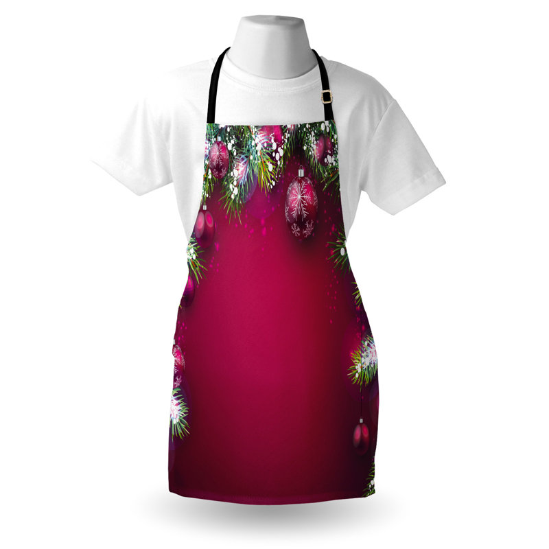 Tablier de Noël à motif floral